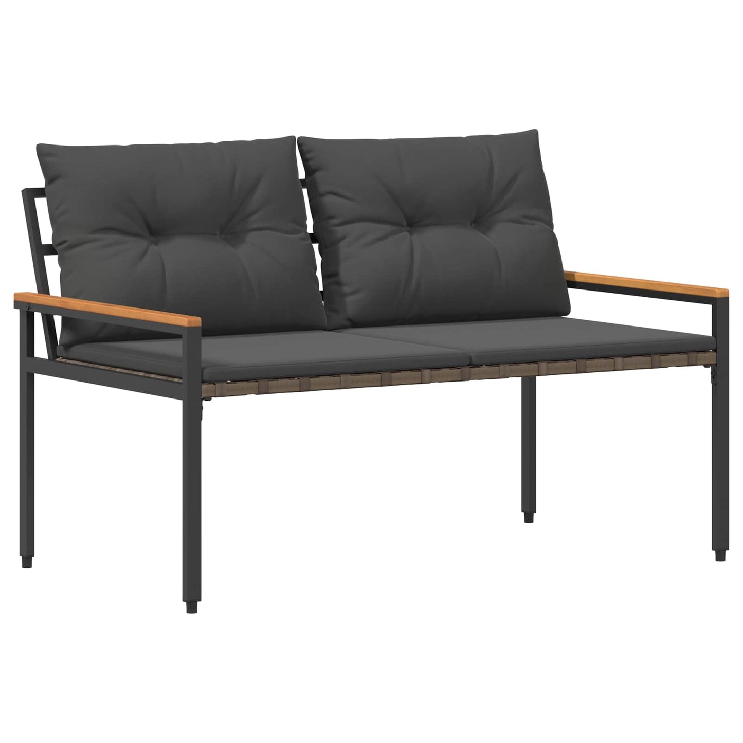 Outdoor Furniture Set 4 pcs Dark Grey Poly Rattan