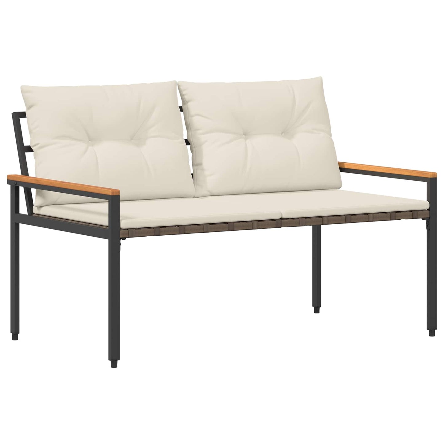Outdoor Bench 2 -Seater 116 x 67.5 x 72 cm Poly Rattan