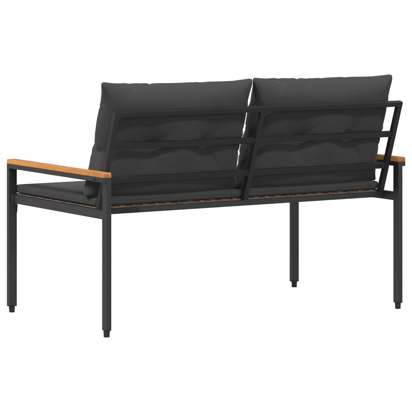 Outdoor Bench 2 -Seater 116 x 67.5 x 72 cm Poly Rattan