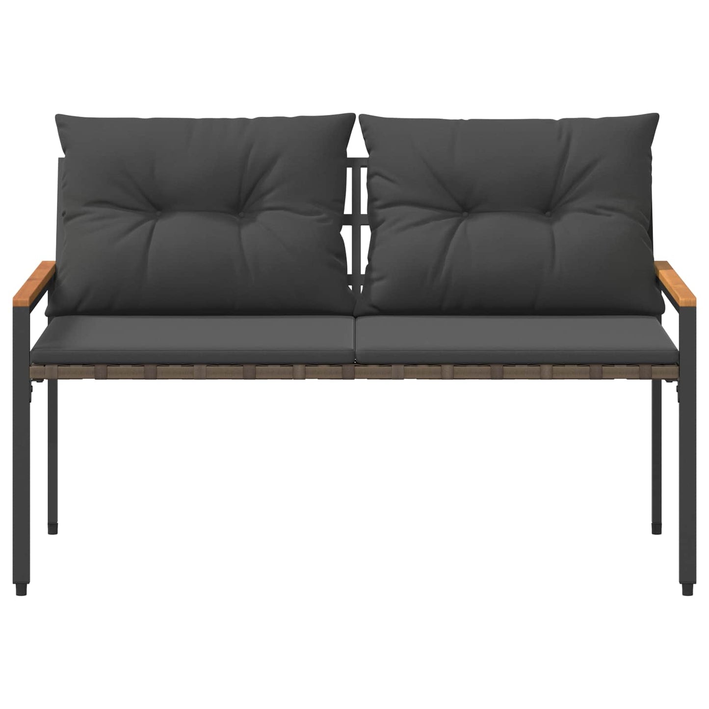 Outdoor Bench 2 -Seater 116 x 67.5 x 72 cm Poly Rattan