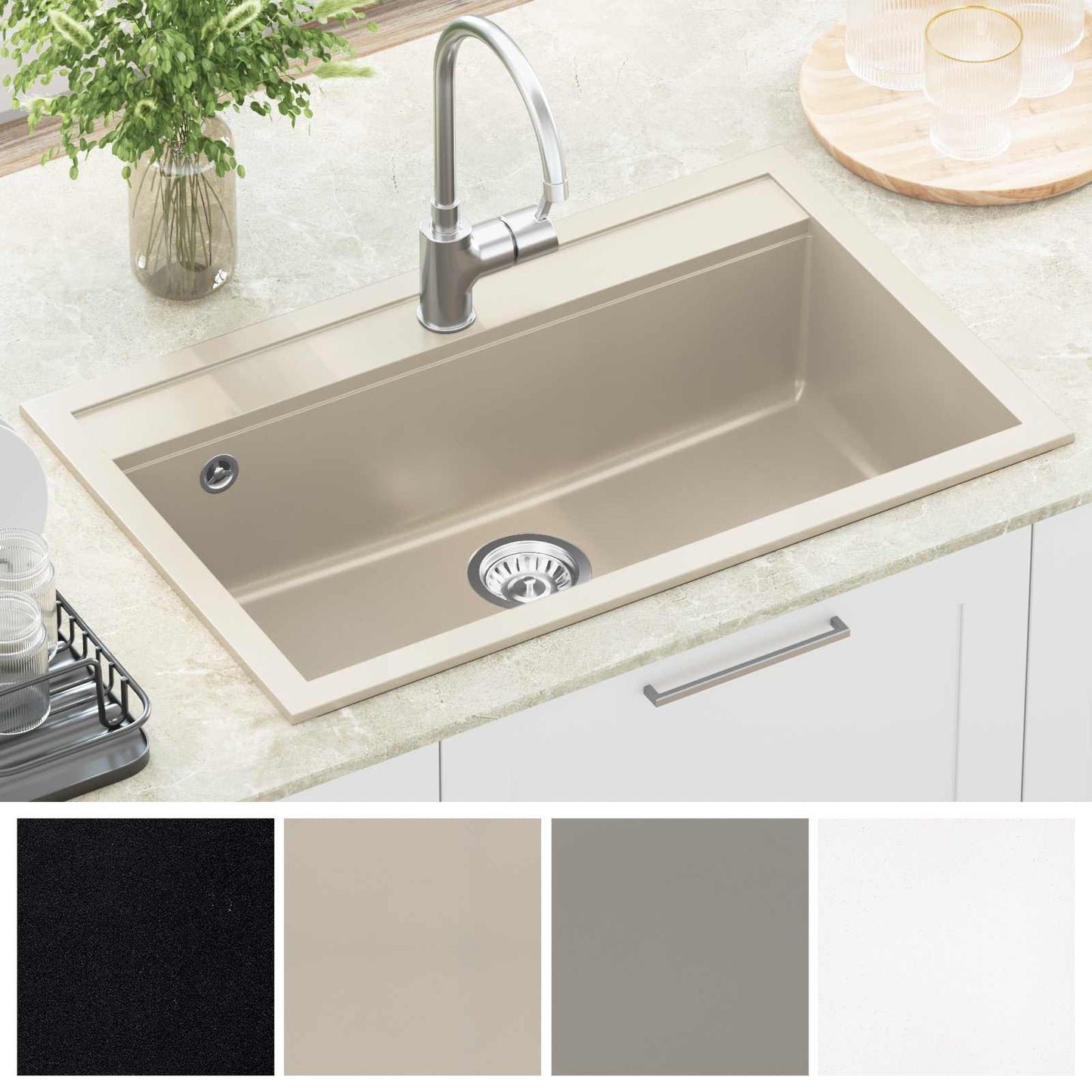 Sink Beige 795 x 505 mm Granite