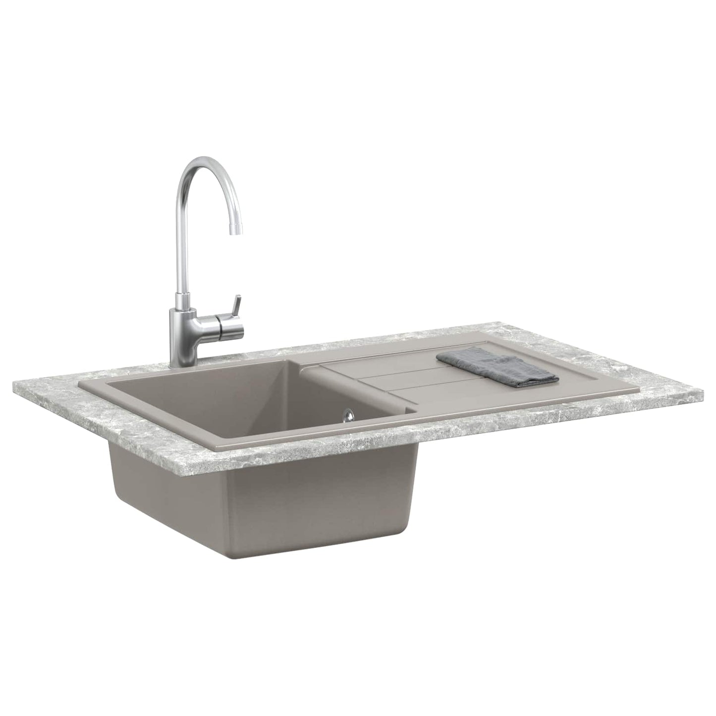 Sink Grey 780 x 500 mm 80% Quartz and 20% Resin
