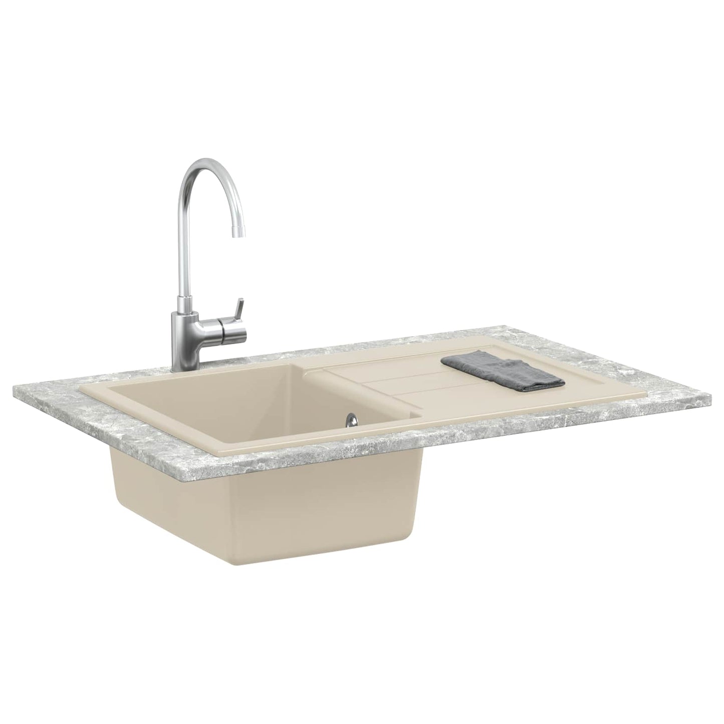 Sink Beige 780 x 500 mm 80% Quartz and 20% Resin