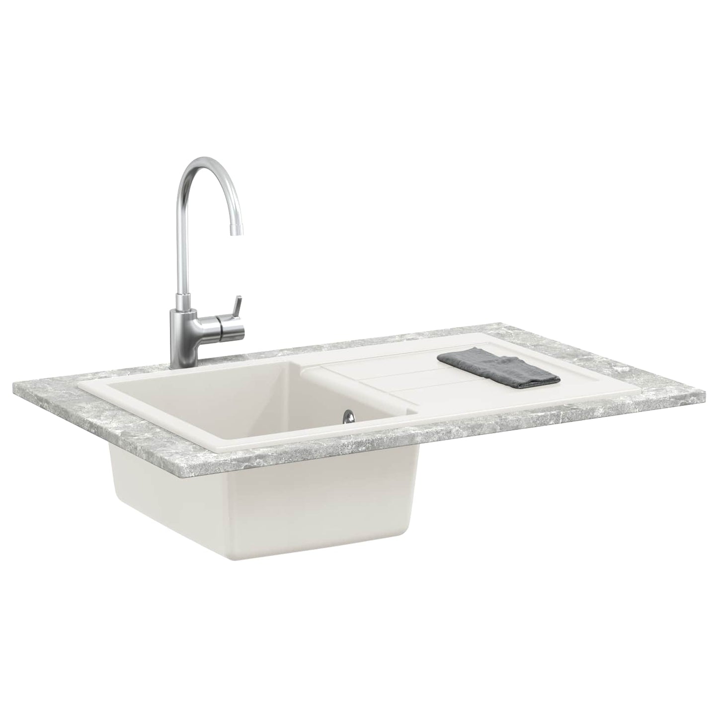 Sink White 780 x 500 mm 80% Quartz and 20% Resin