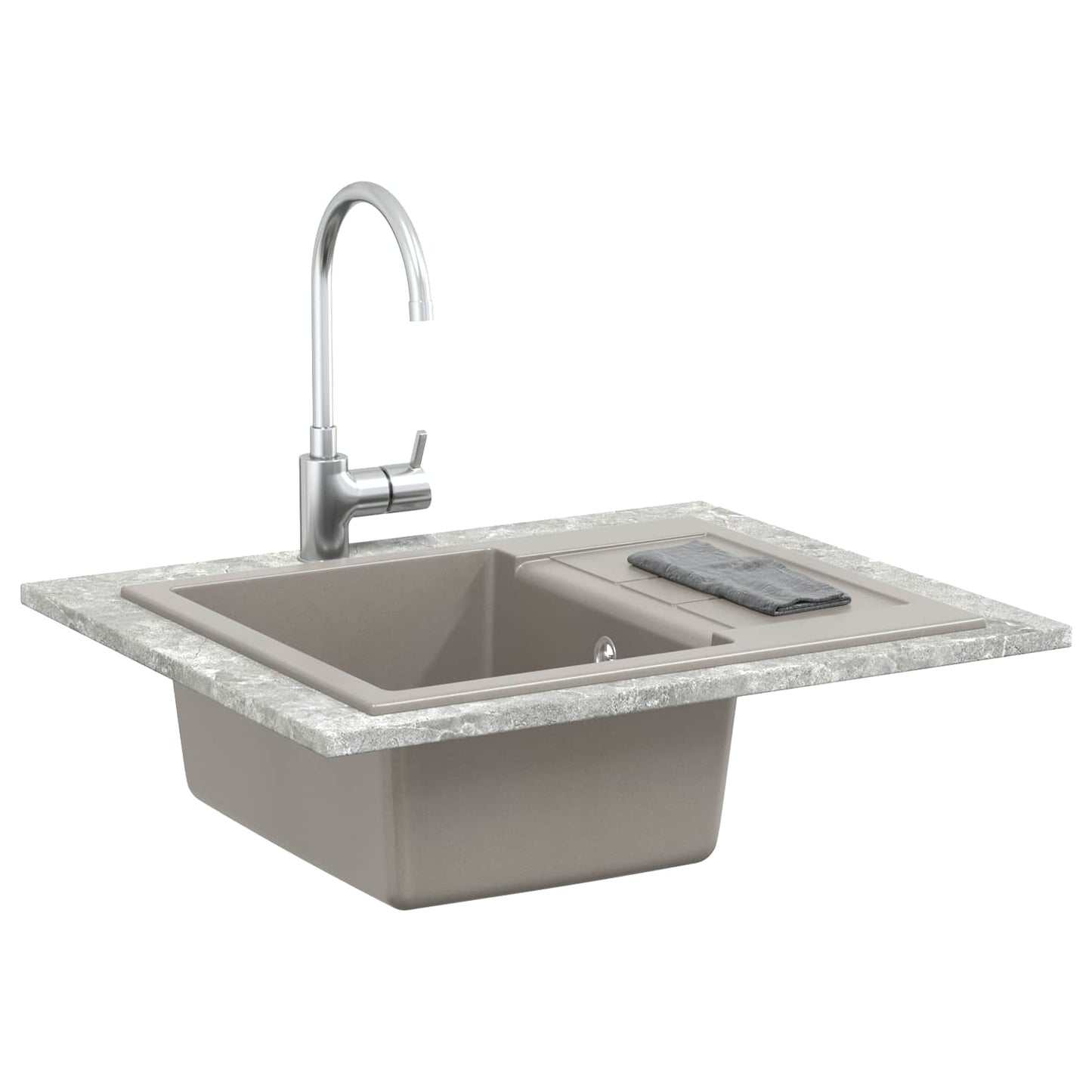 Sink Grey 620 x 500 mm 80% Quartz and 20% Resin