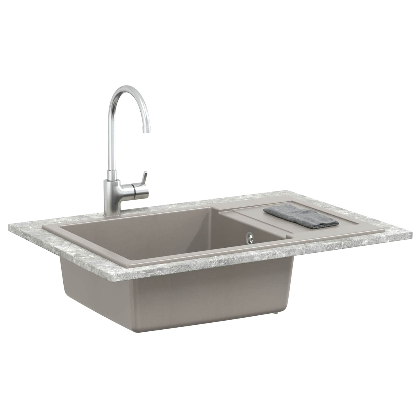 Sink Grey 780 x 500 mm 80% Quartz and 20% Resin