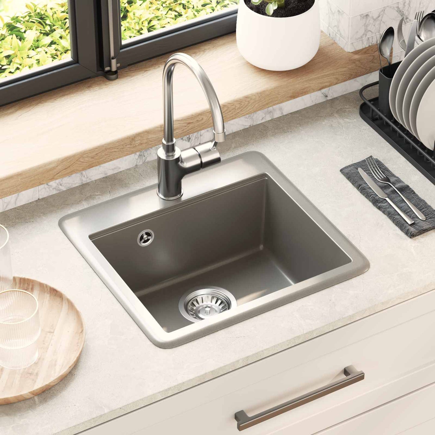 Sink Grey 470 x 440 mm Granite