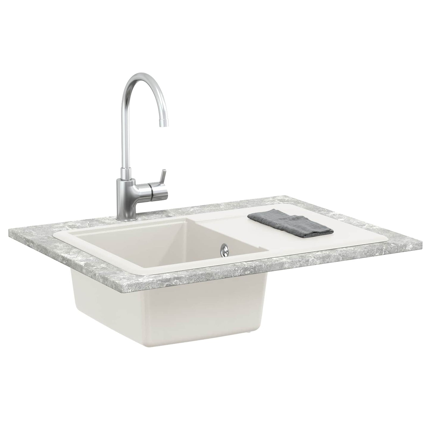 Sink White 670 x 460 mm 80% Quartz and 20% Resin