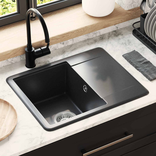 Sink Black 560 x 460 mm 80% Quartz and 20% Resin
