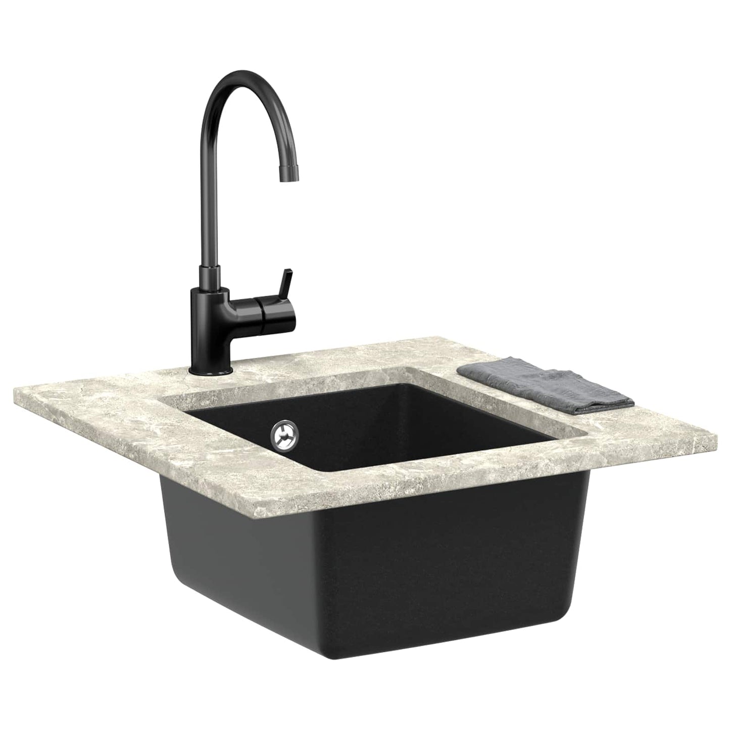 Sink Black 370 x 460 mm 80% Quartz and 20% Resin