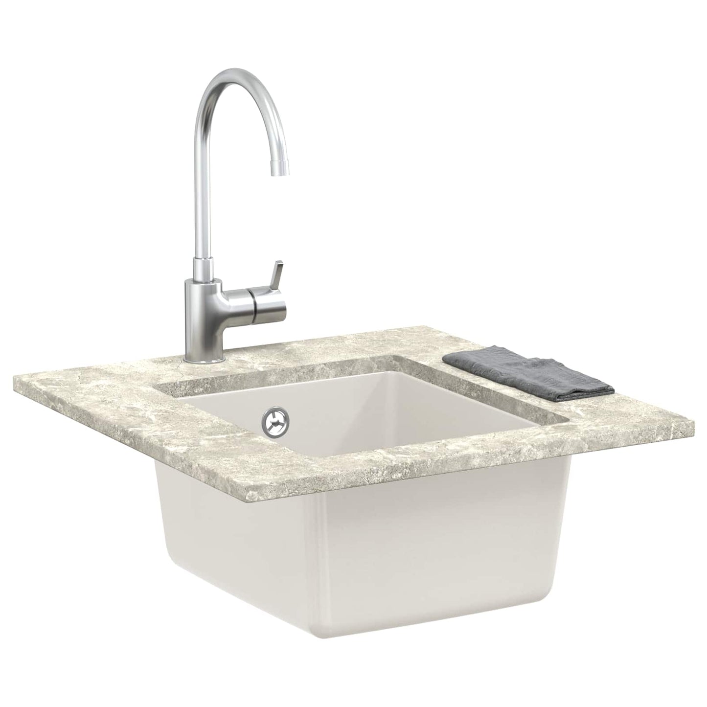 Sink White 370 x 460 mm 80% Quartz and 20% Resin