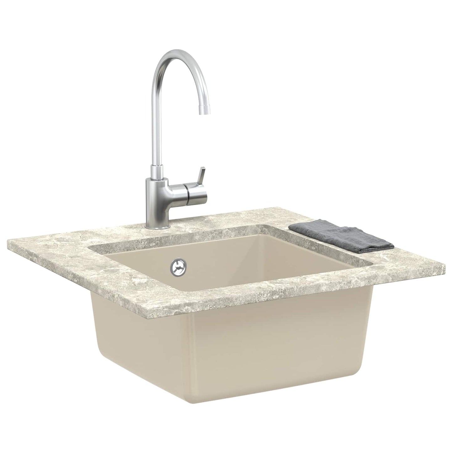 Sink Beige 430 x 460 mm 80% Quartz and 20% Resin