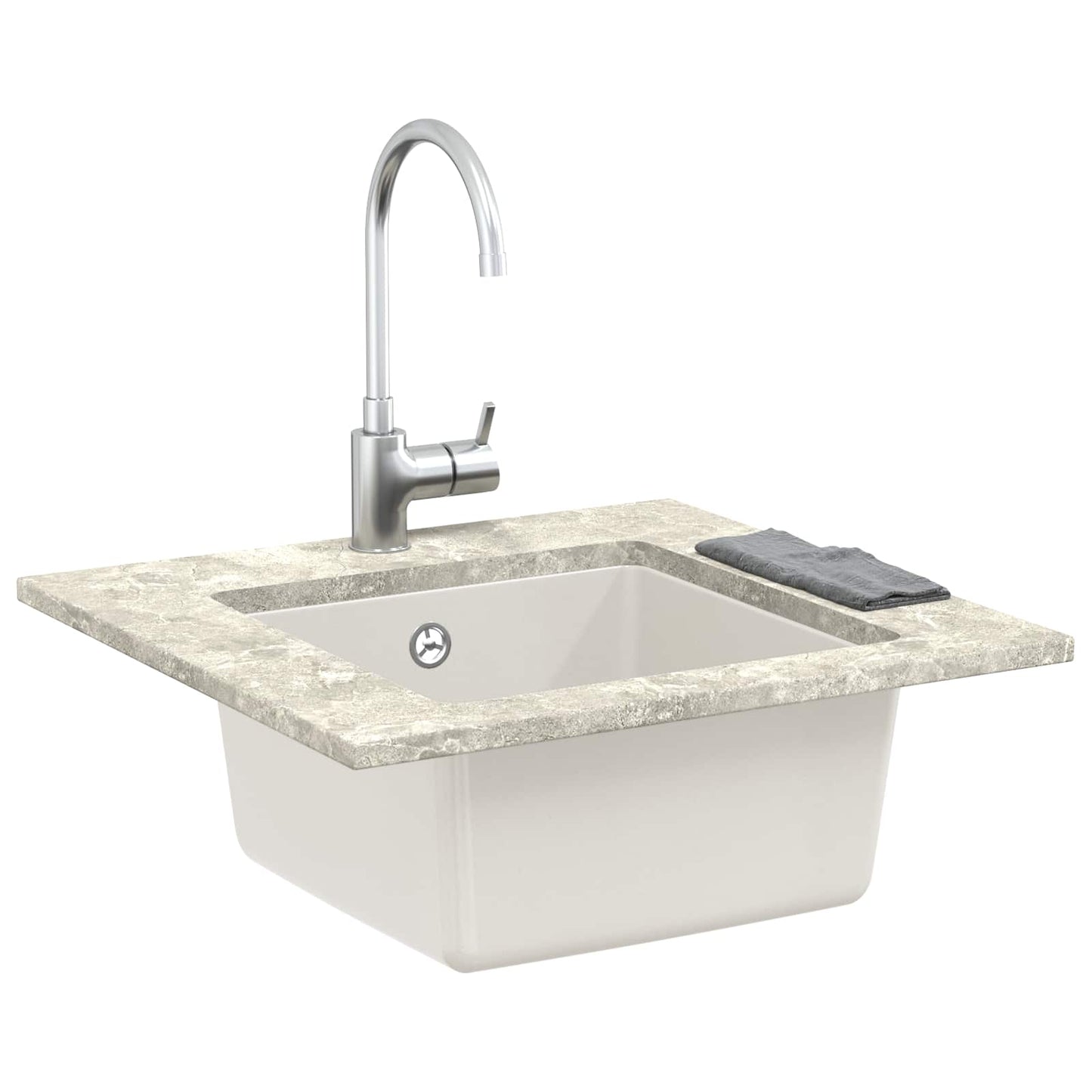 Sink White 430 x 460 mm 80% Quartz and 20% Resin
