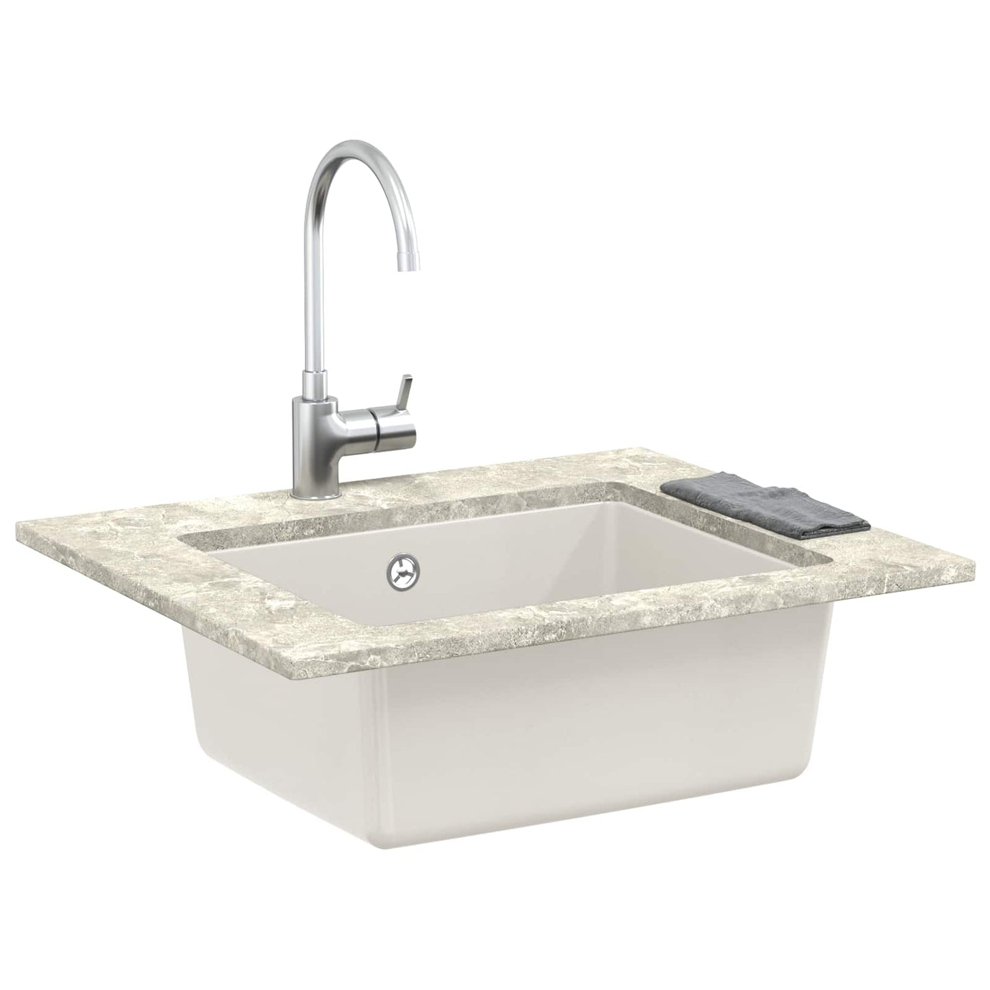 Sink White 530 x 460 mm 80% Quartz and 20% Resin