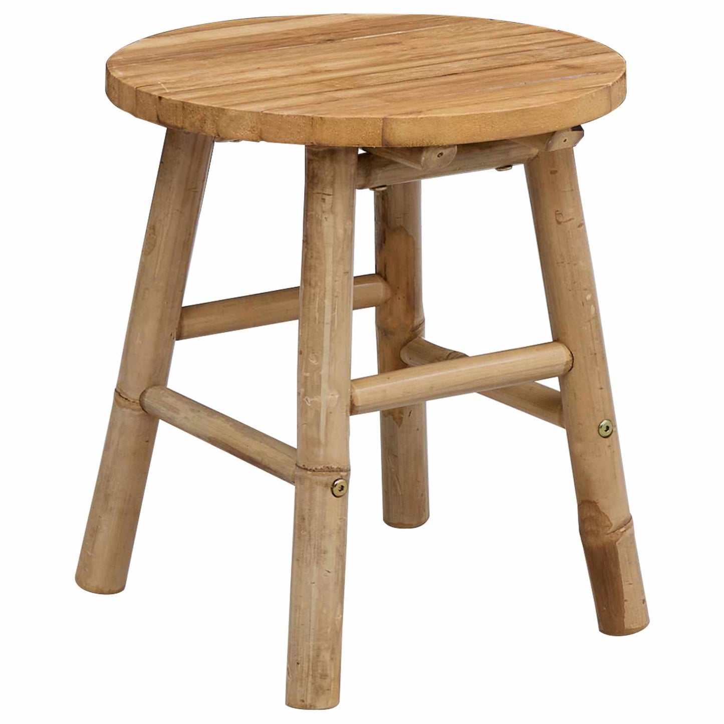 Garden Stool Light Brown Ø 38 x 42 cm Bamboo
