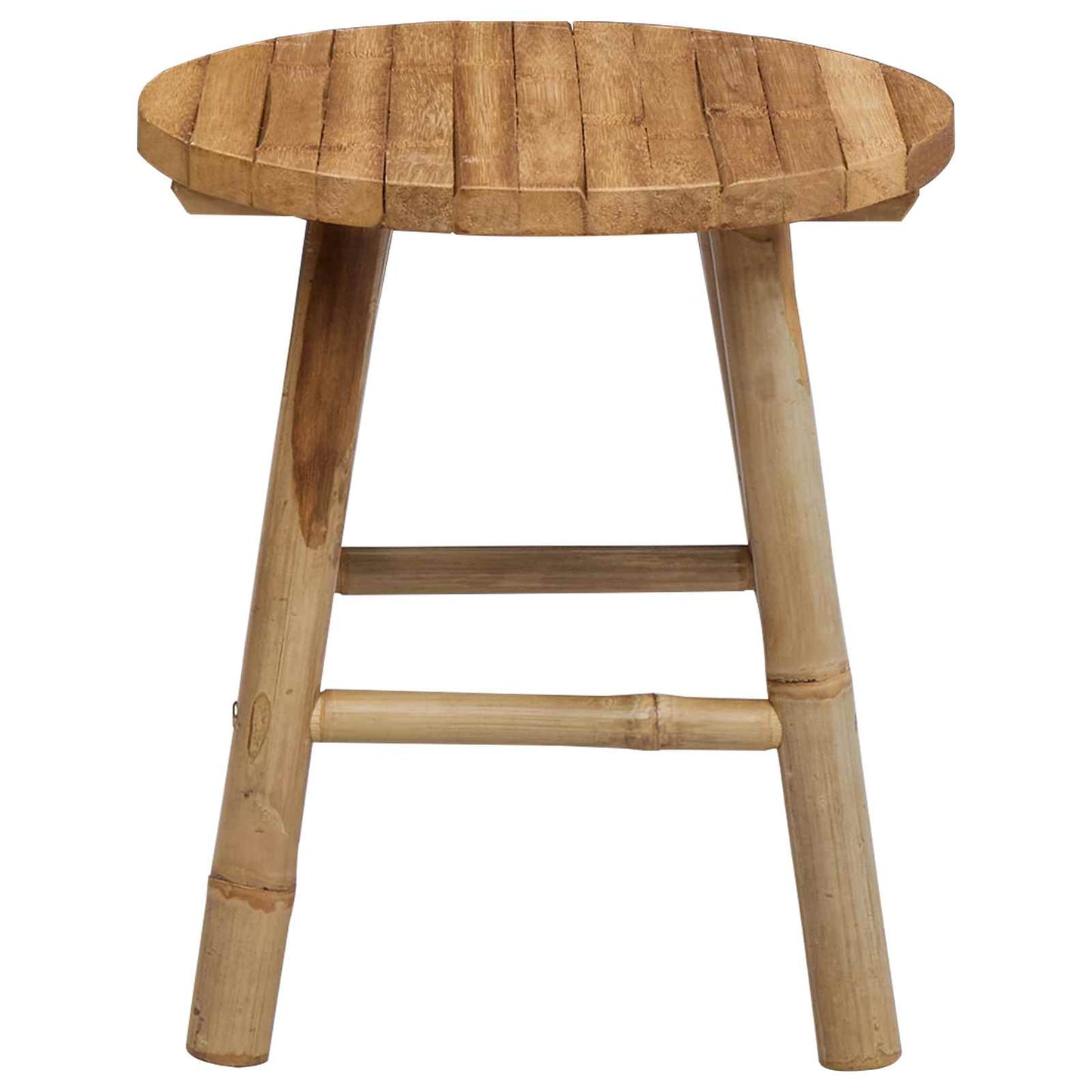 Garden Stool Light Brown Ø 38 x 42 cm Bamboo