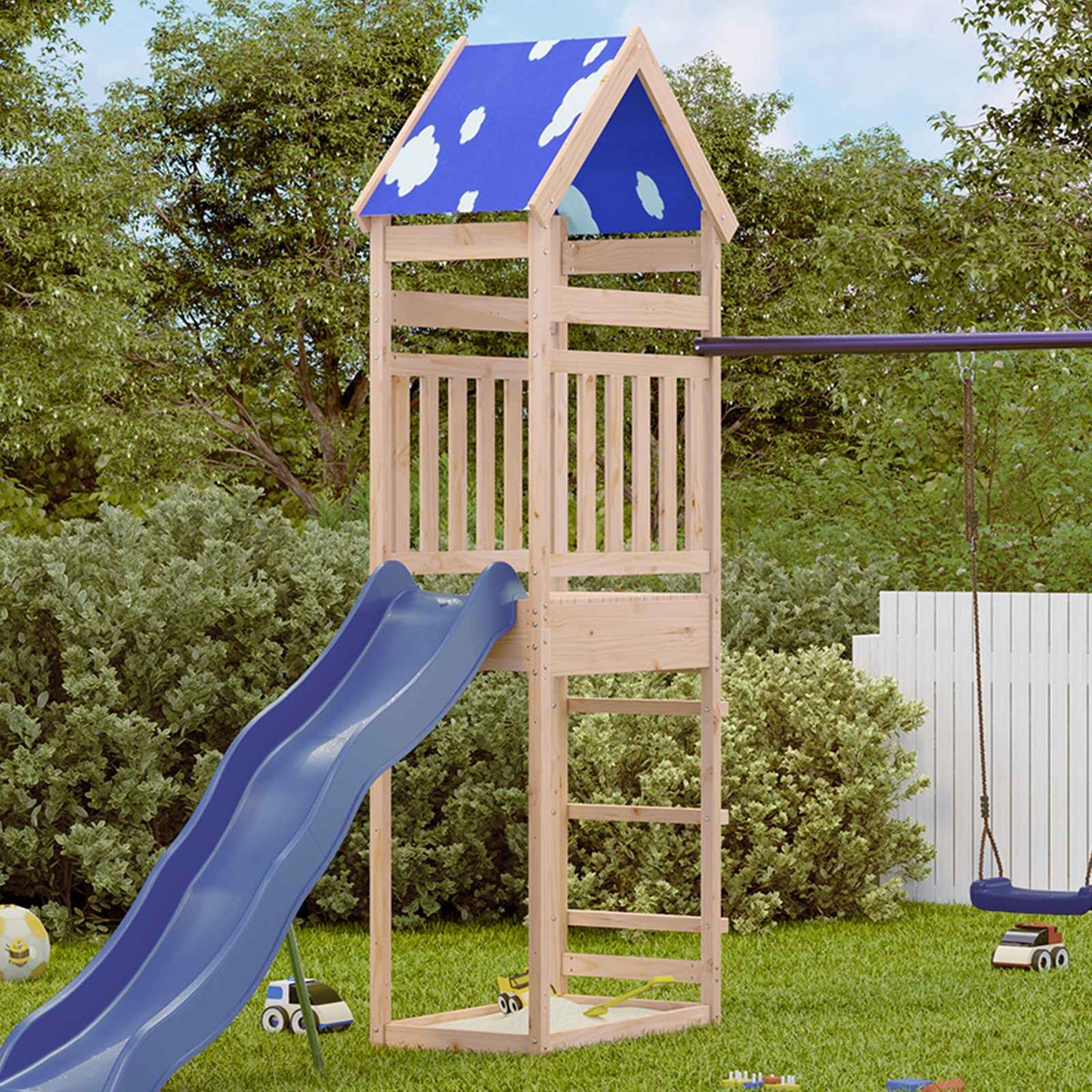 Play Tower Brown 52.5 x 85 x 265 cm Solid Pine Wood