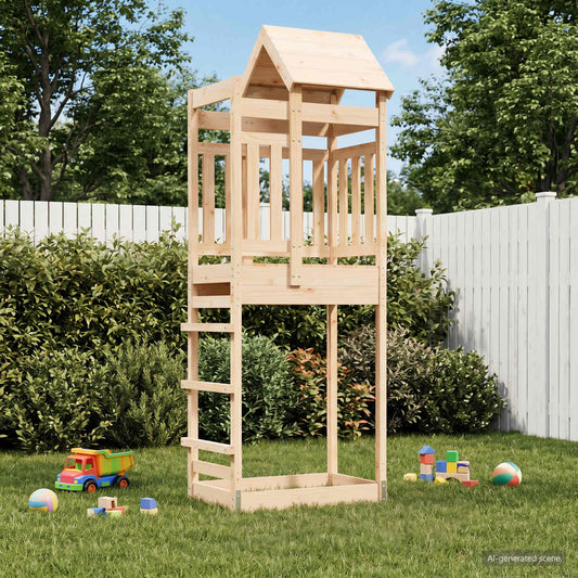 Play Tower Brown Solid Pine Wood