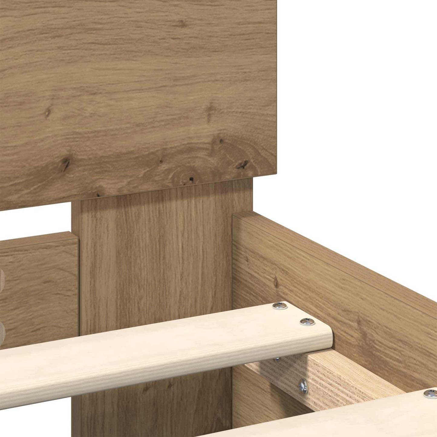 Bed Frame Artisan Oak 140 x 200 cm Engineered Wood