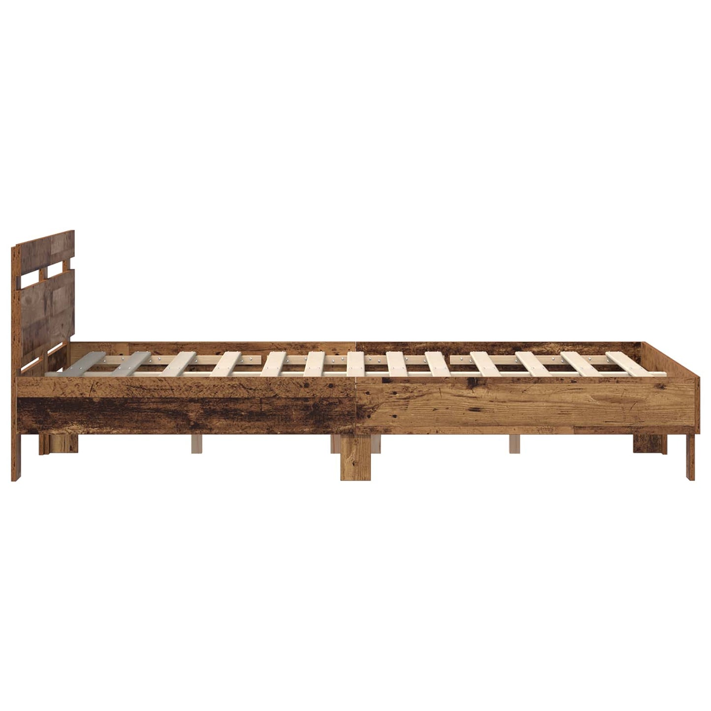 Bed Frame with Headboard Old Wood 120 x 200 cm Engineered Wood