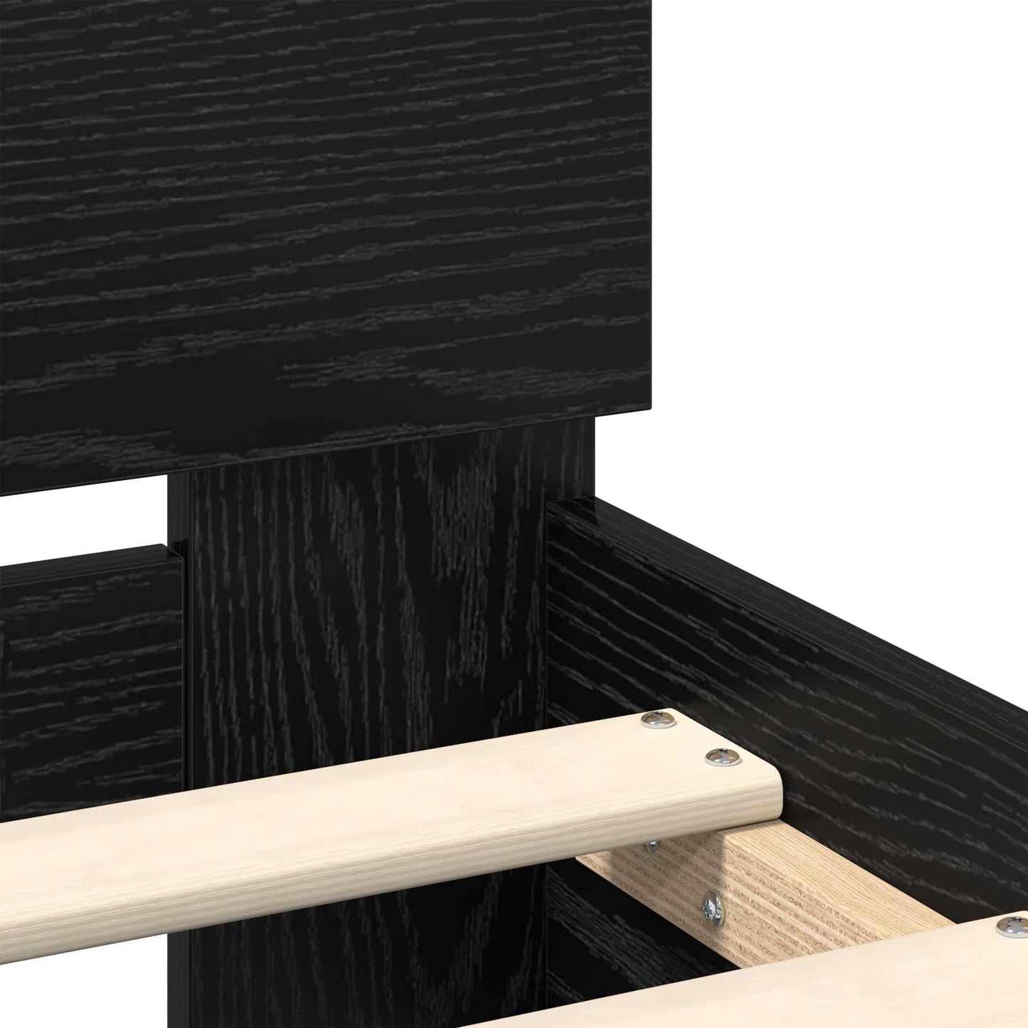 Bed Frame with Headboard Black Oak 120 x 200 cm Engineered Wood