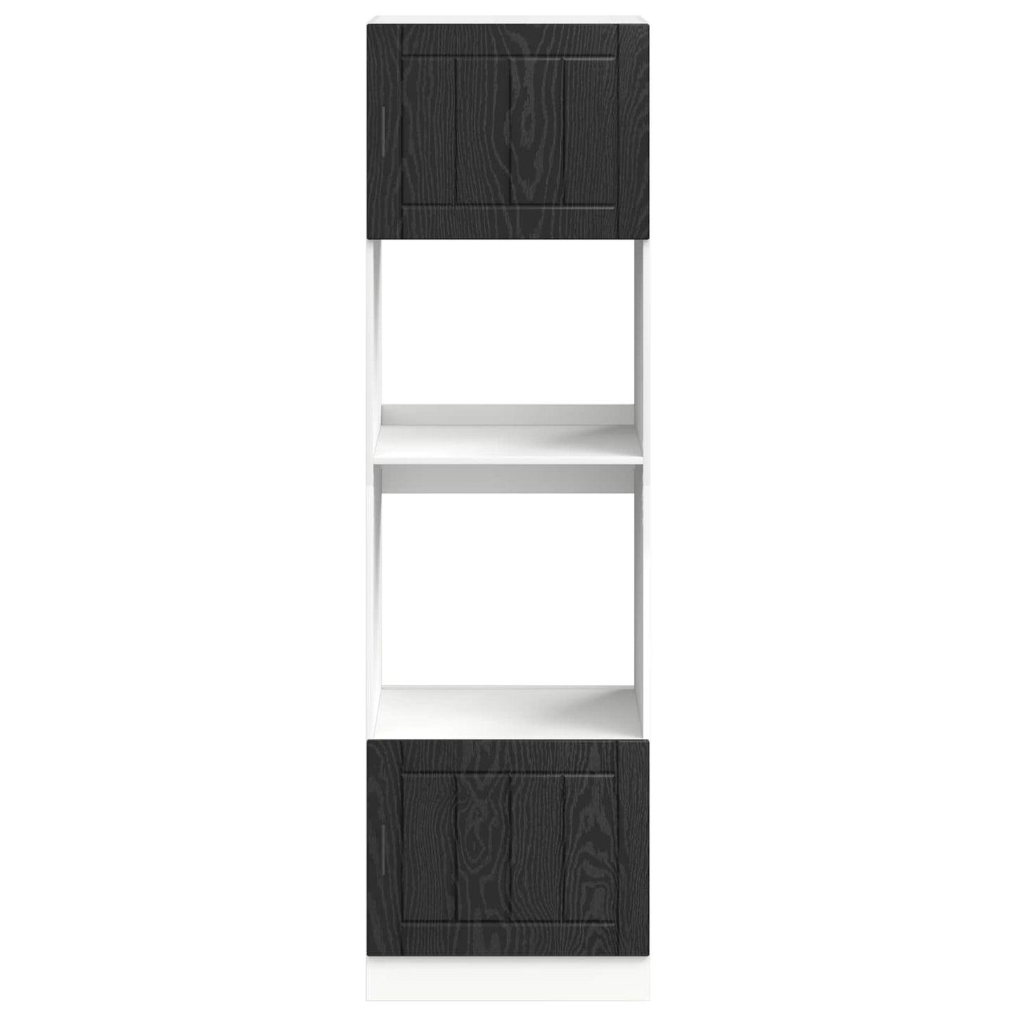 Oven Cabinet PORTO Black Oak 60 x 57 x 207 cm Engineered Wood