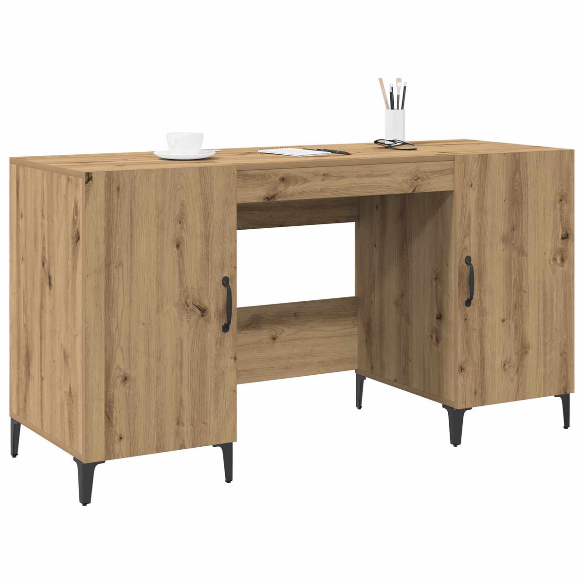 Desk Artisan Oak 140 x 50 x 75 cm Engineered Wood