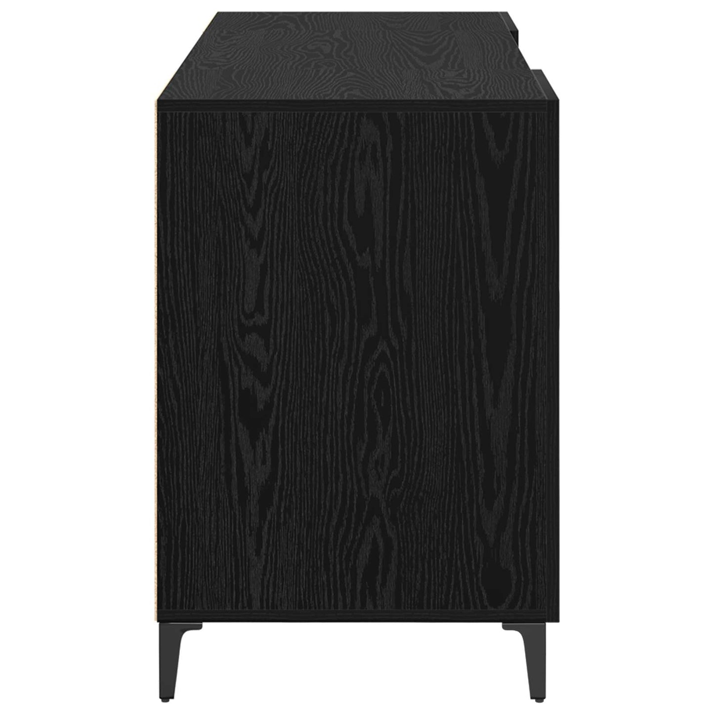 Desk Black Oak Engineered Wood 140 x 50 x 75 cm