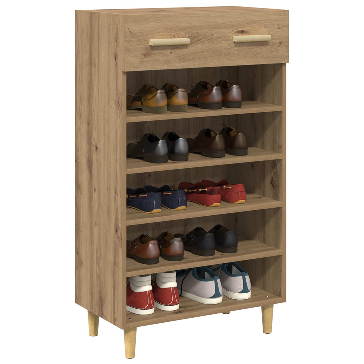 Shoe Cabinet 60 x 35 x 105 cm Engineered Wood Artisan Oak