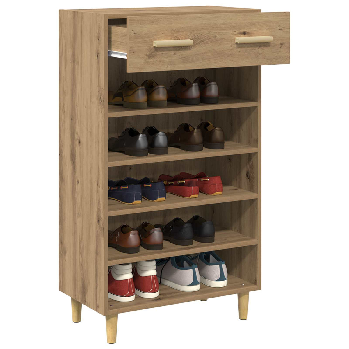 Shoe Cabinet 60 x 35 x 105 cm Engineered Wood Artisan Oak