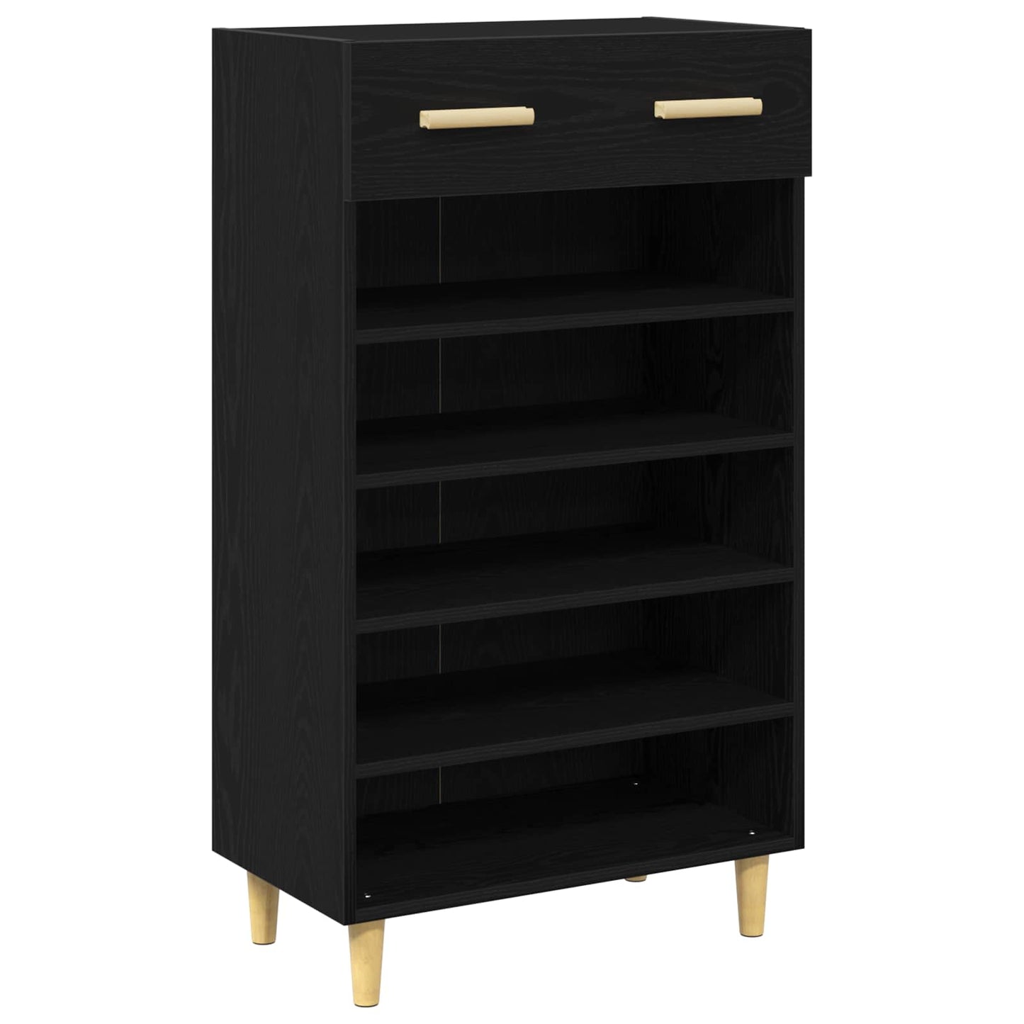 Shoe Cabinet 60 x 35 x 105 cm Engineered Wood Black Oak