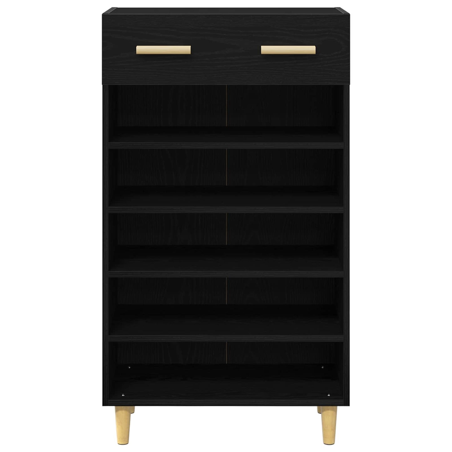 Shoe Cabinet 60 x 35 x 105 cm Engineered Wood Black Oak