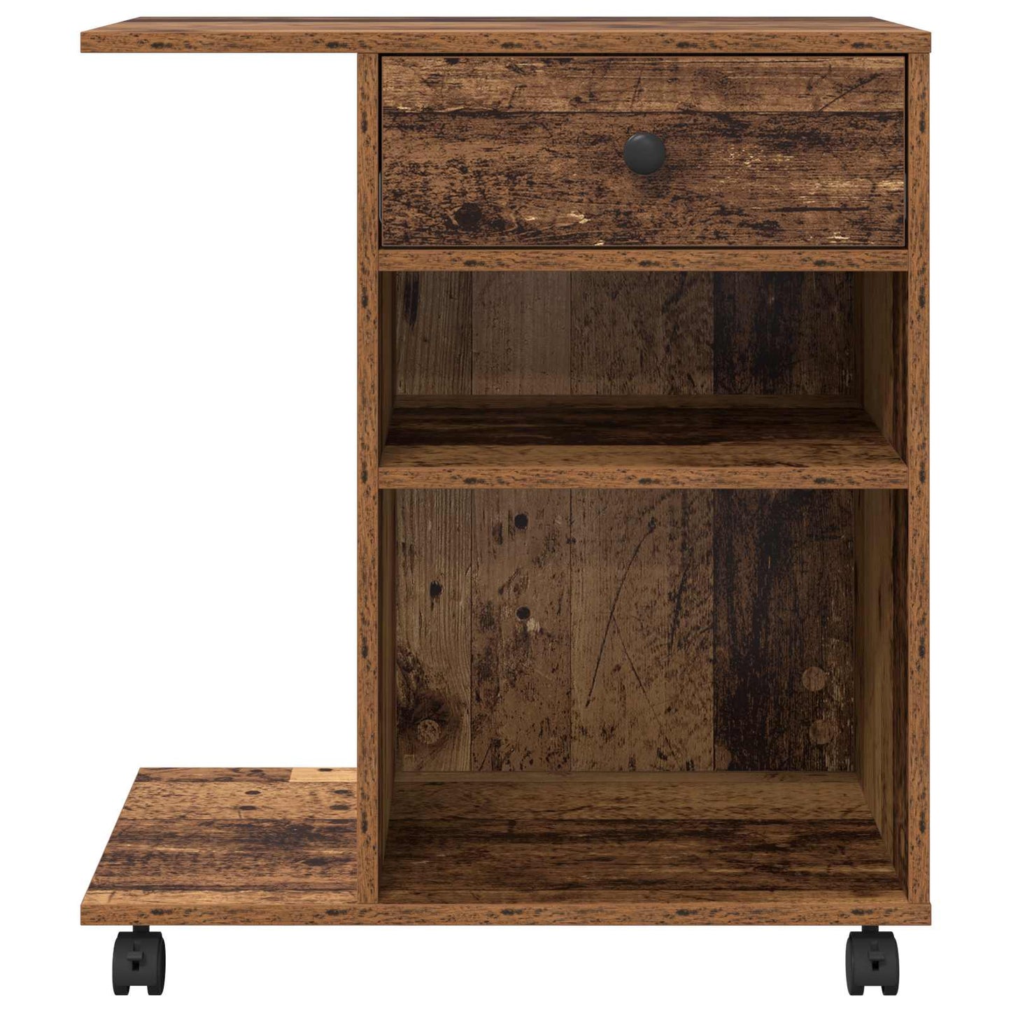 Printer Stand Plain Old Wood 60 x 40 x 68.5 cm Engineered Wood