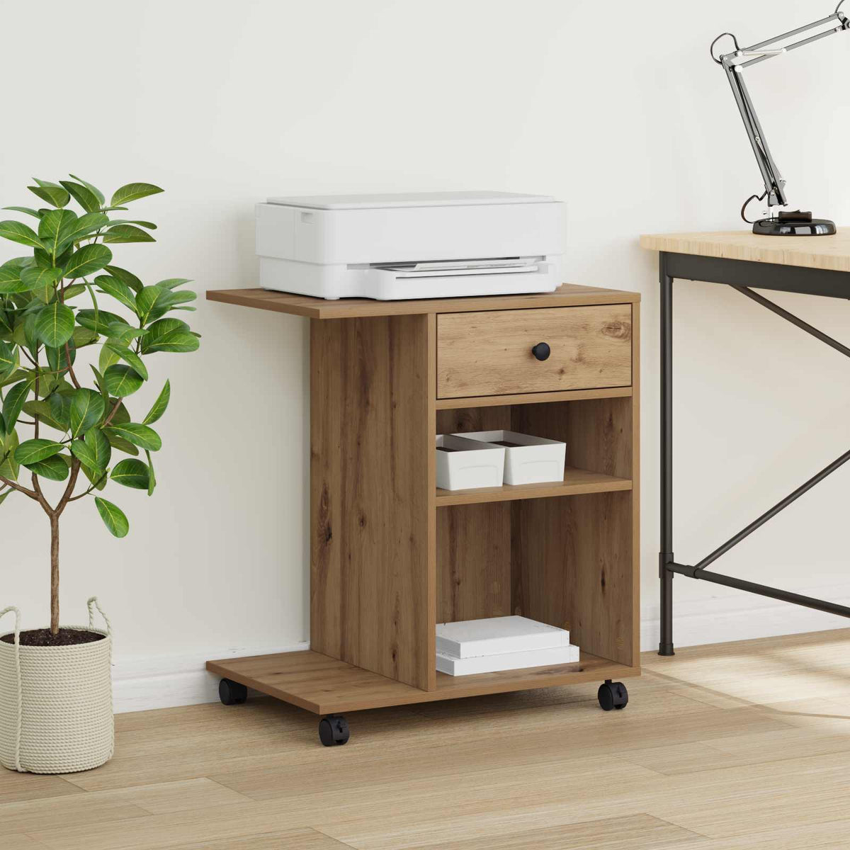 Printer Stand Artisan Oak 60 x 40 x 68.5 cm Engineered Wood