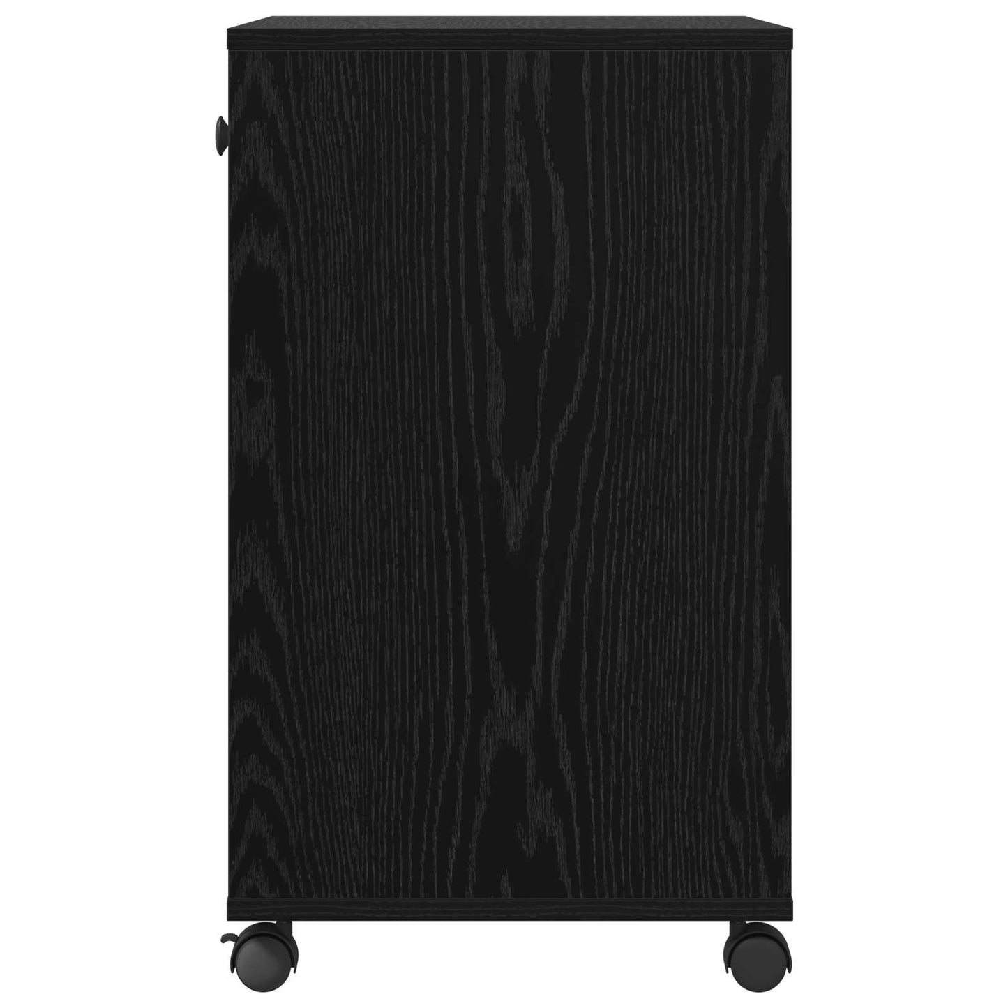 Printer Stand Plain Black Oak 60 x 40 x 68.5 cm Engineered Wood