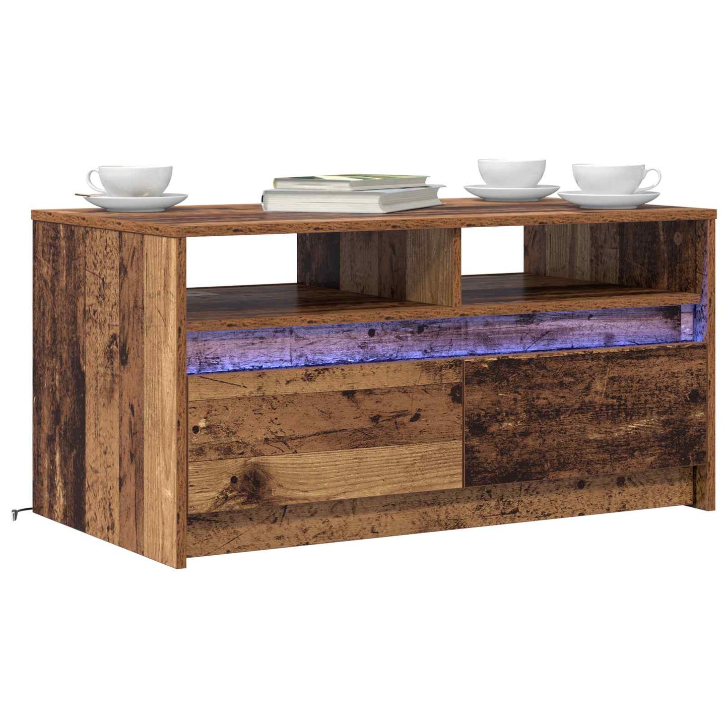 Coffee Table Old Wood 90 x 50 x 45 cm Engineered Wood