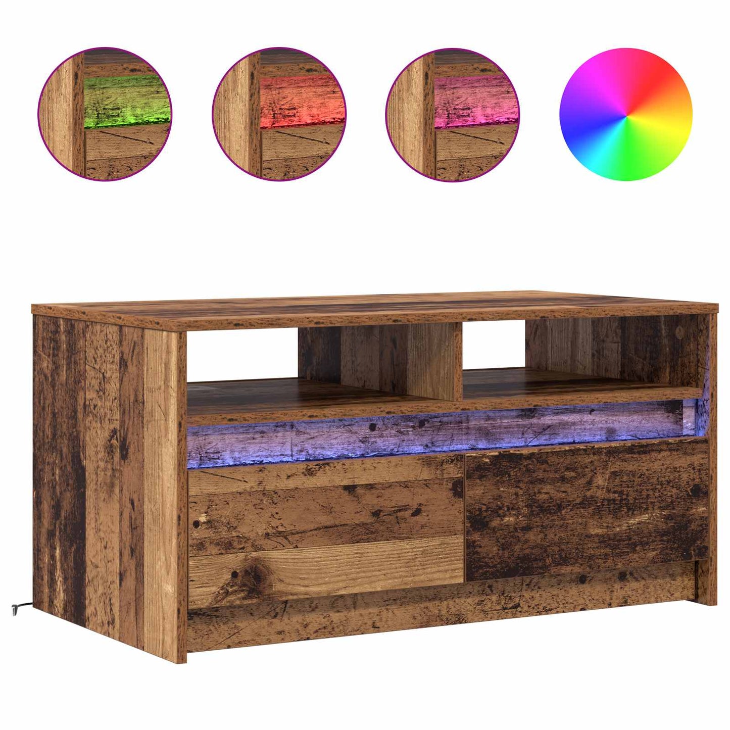 Coffee Table Old Wood 90 x 50 x 45 cm Engineered Wood