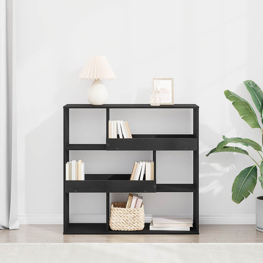 Book Shelf 4-Tier 100 x 33 x 94.5 cm Engineered Wood Black Oak