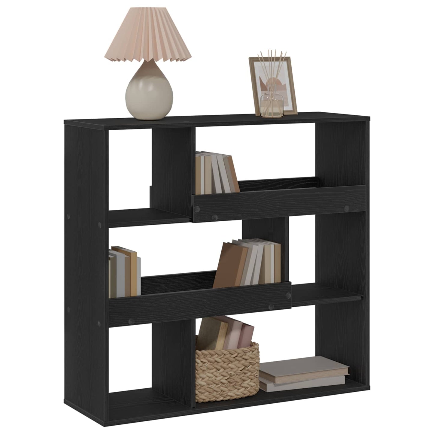 Book Shelf Black Oak 100 x 33 x 94.5 cm Engineered Wood