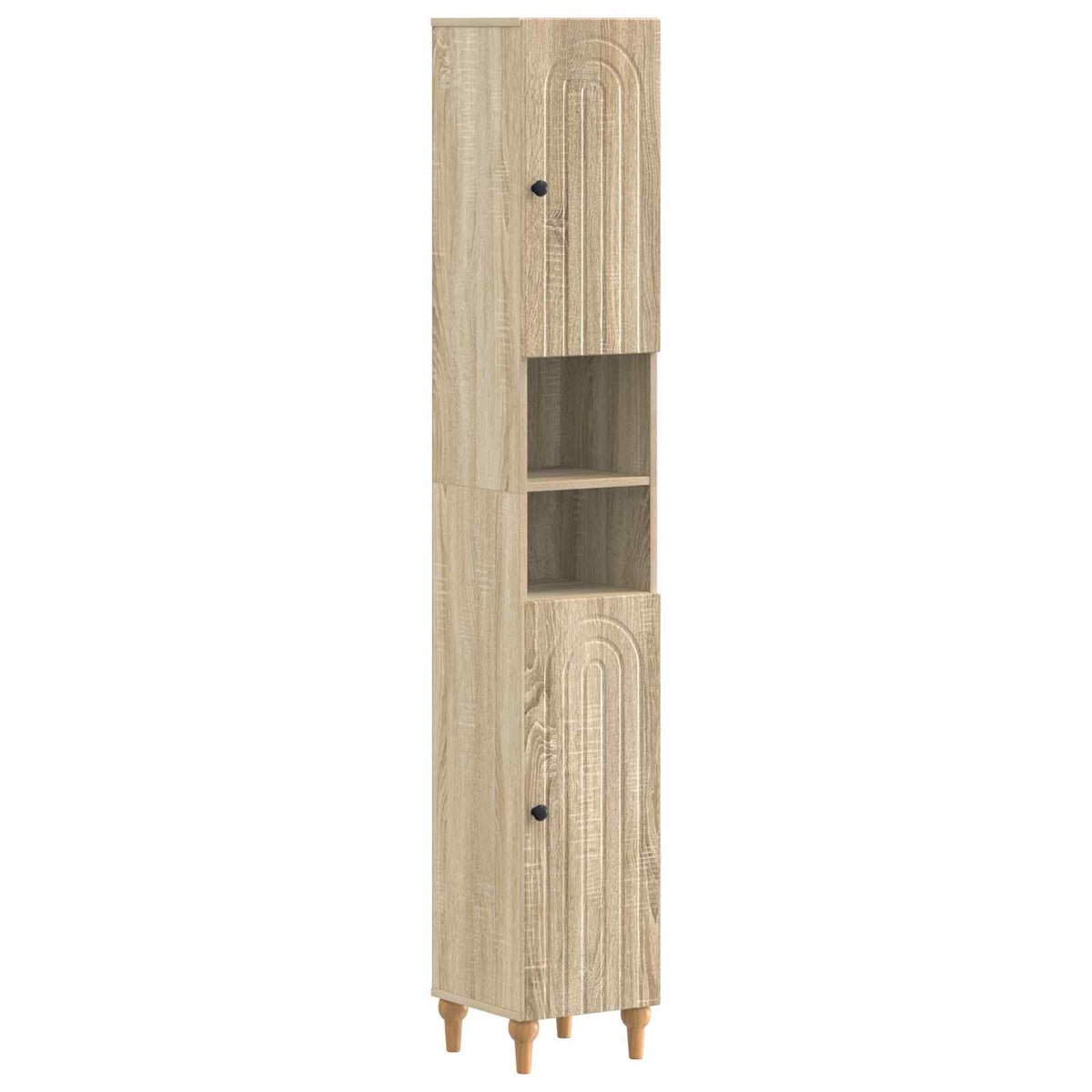 3 Piece Bathroom Cabinet Set ALKMAAR Sonoma Oak Engineered Wood