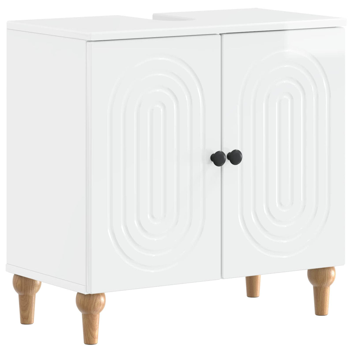 3 Piece Bathroom Cabinet Set ALKMAAR High Gloss White