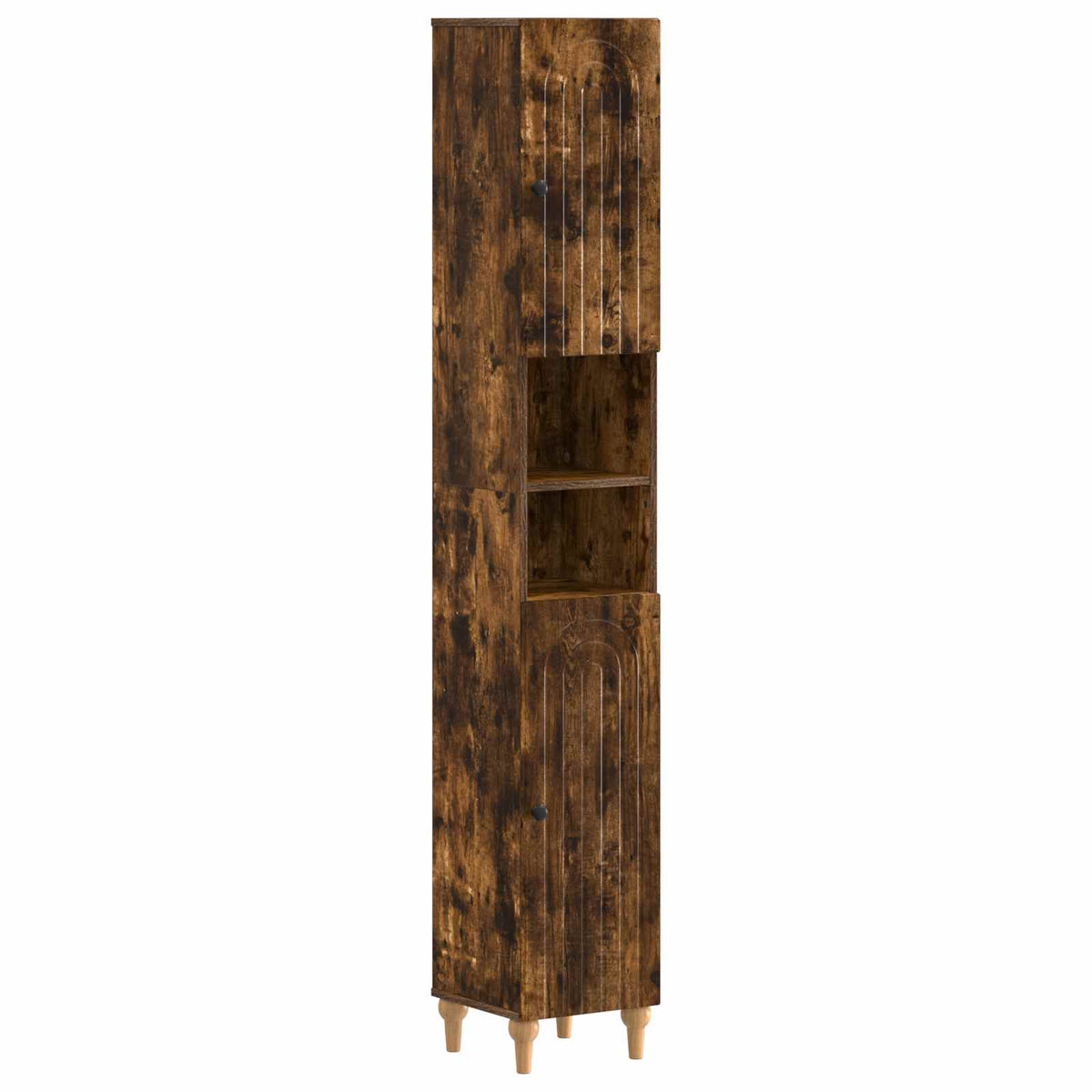 3 Piece Bathroom Cabinet Set ALKMAAR Smoked Oak Engineered Wood