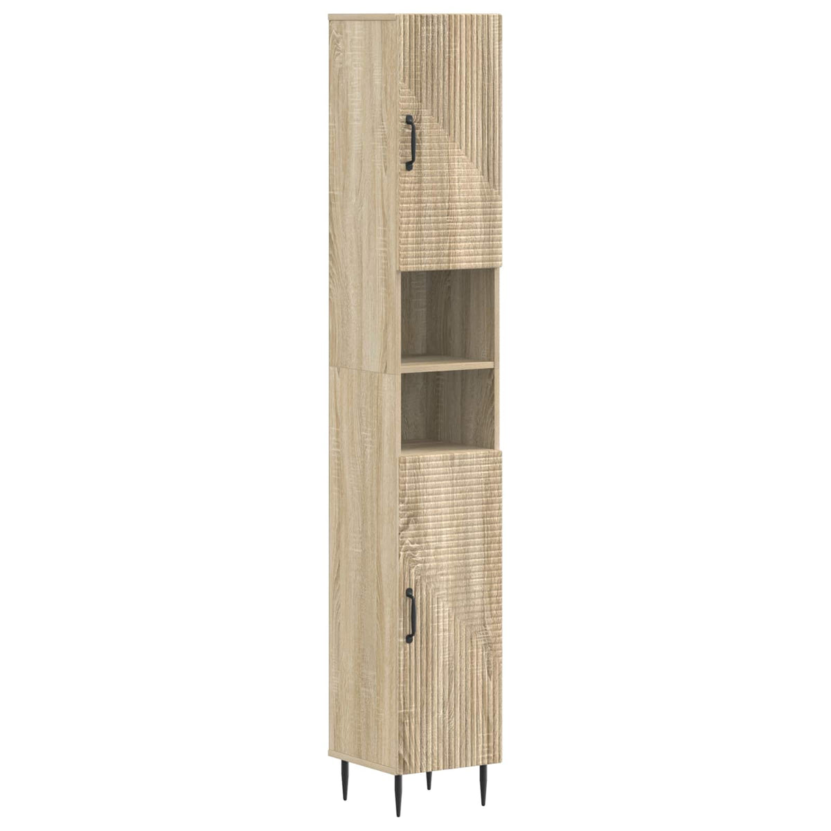 3 Piece Bathroom Cabinet Set HAARLEM Sonoma Oak Engineered Wood