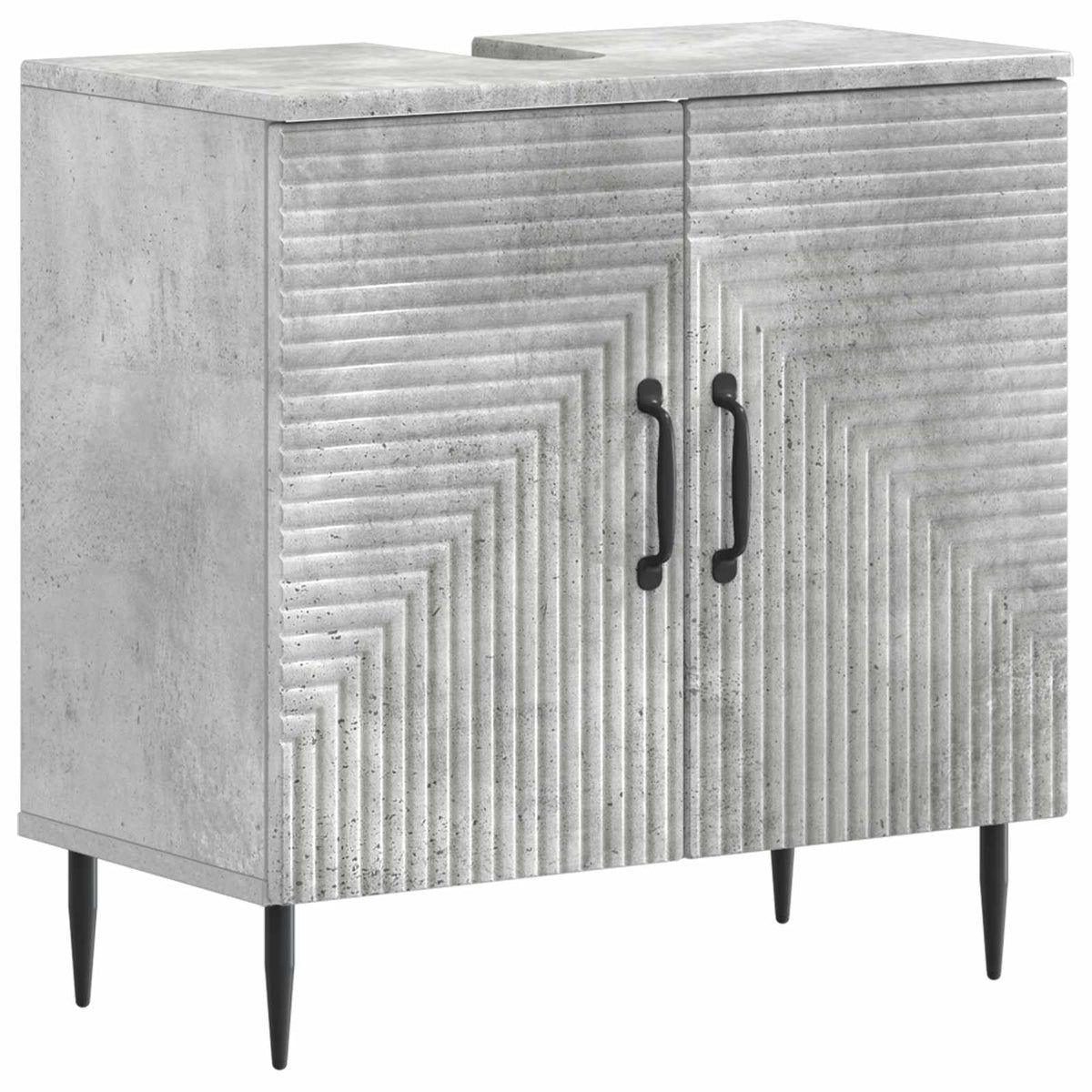 3 Piece Bathroom Cabinet Set HAARLEM Concrete Grey