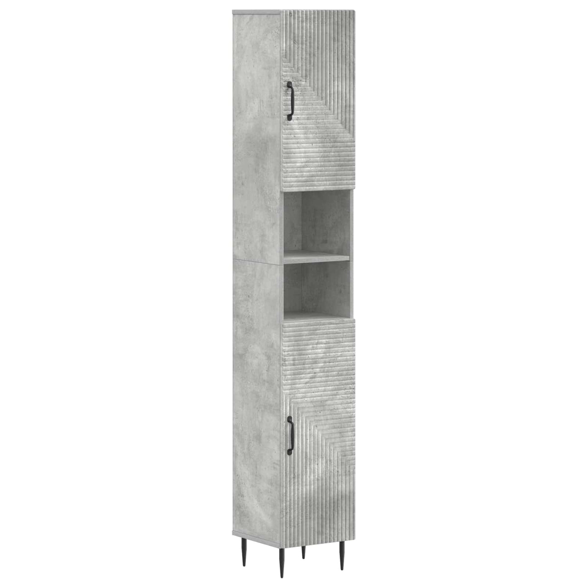 3 Piece Bathroom Cabinet Set HAARLEM Concrete Grey