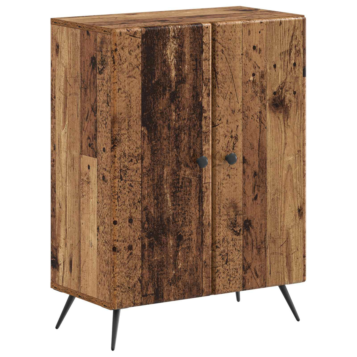 3 Piece Bathroom Cabinet Set BREDA Old Wood Engineered Wood