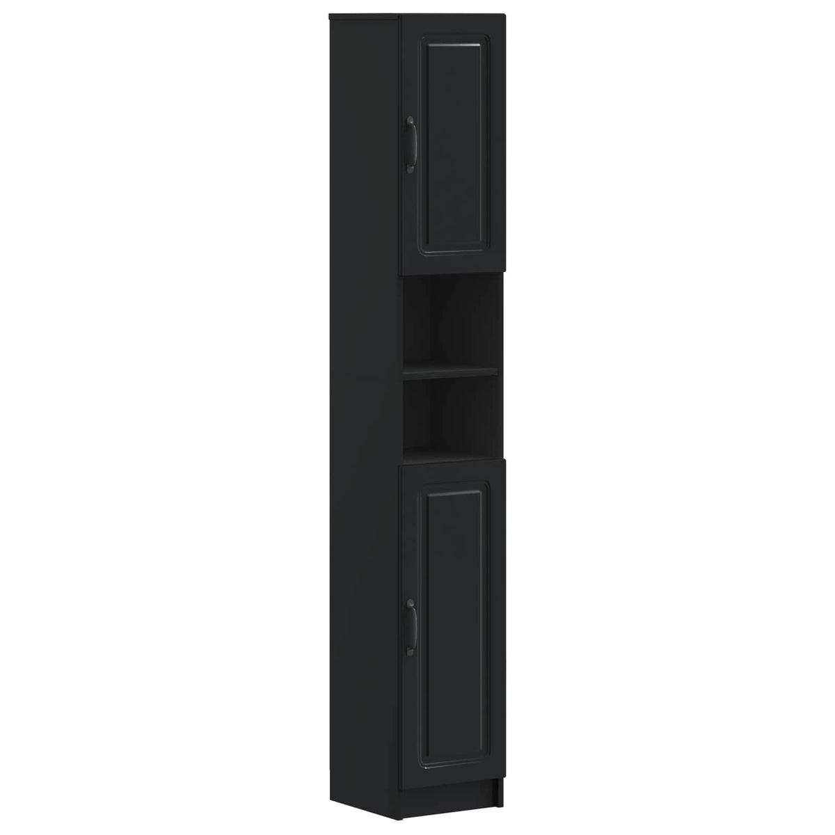3 Piece Bathroom Cabinet Set UTRECHT Black Engineered Wood