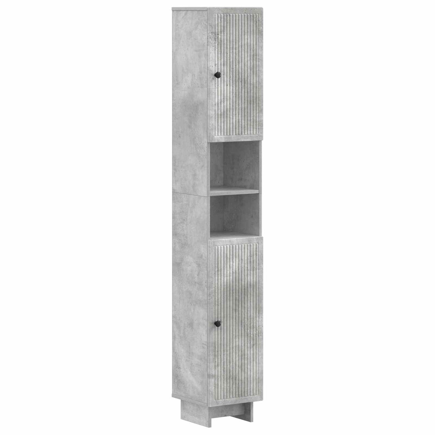 2 Piece Bathroom Cabinet Set EDE Concrete Grey Engineered Wood