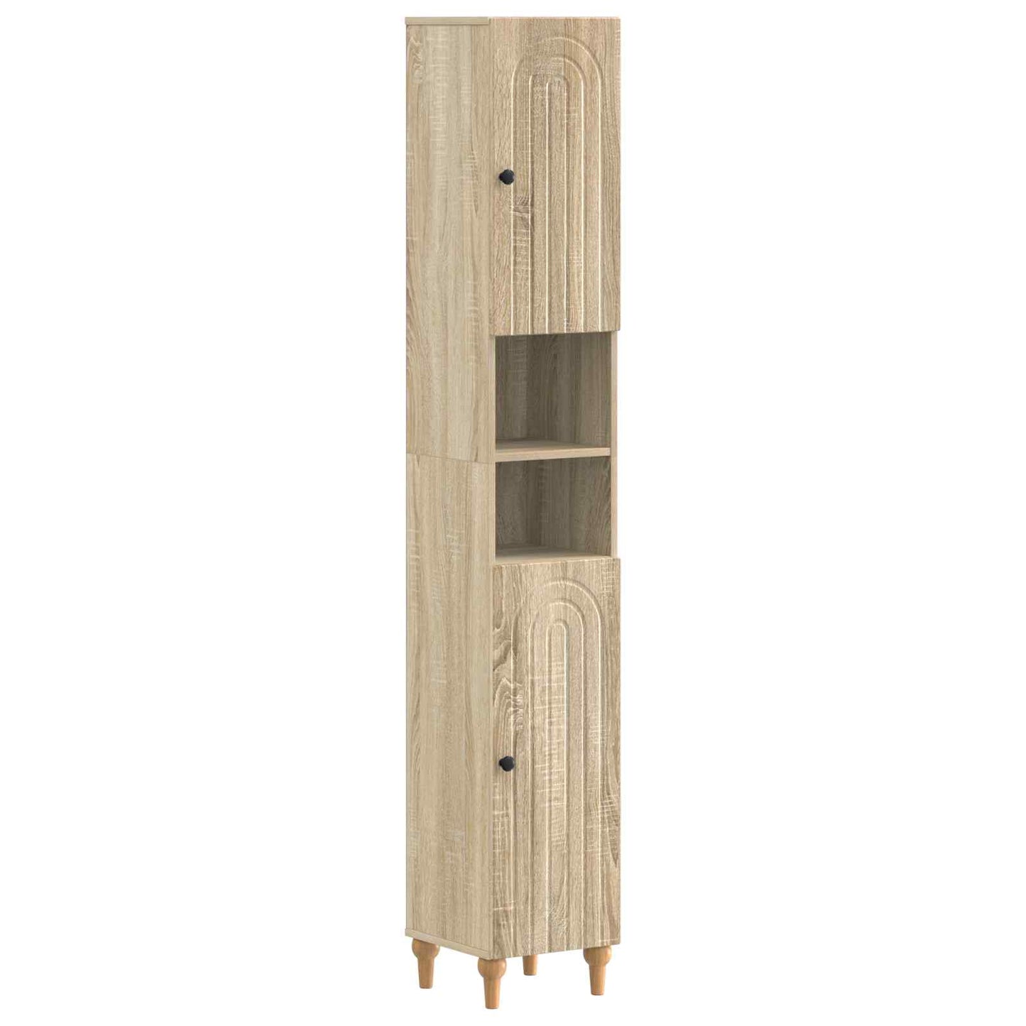 2 Piece Bathroom Cabinet Set ALKMAAR Sonoma Oak Engineered Wood