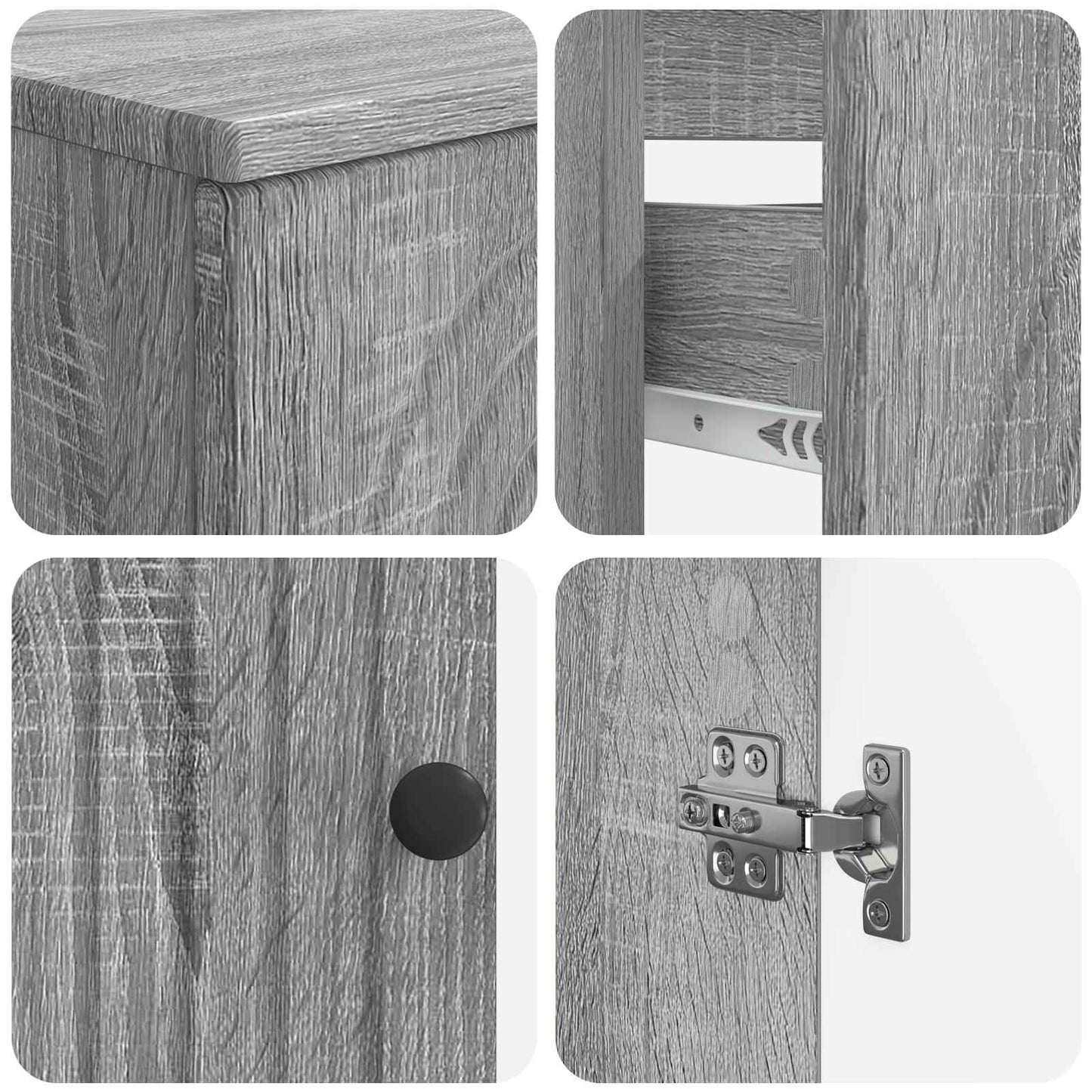 2 Piece Bathroom Cabinet Set ALKMAAR Grey Sonoma